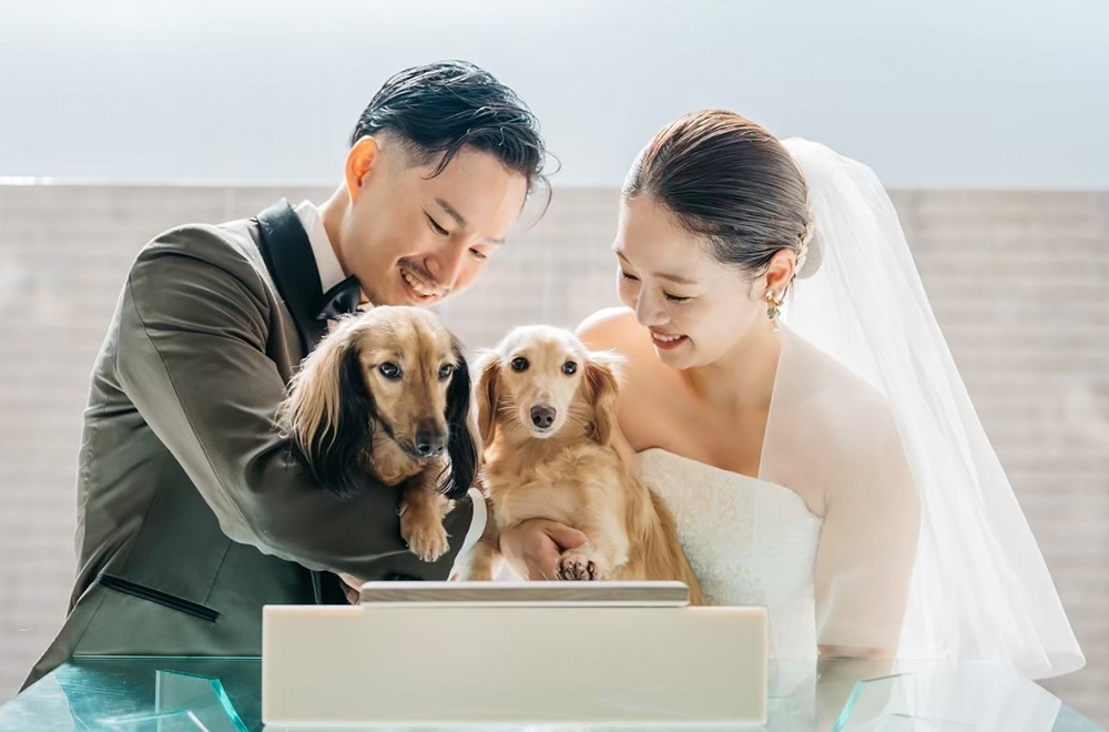 愛犬と結婚式のイメージ